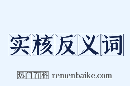 实核反义词是什么意思的图片
